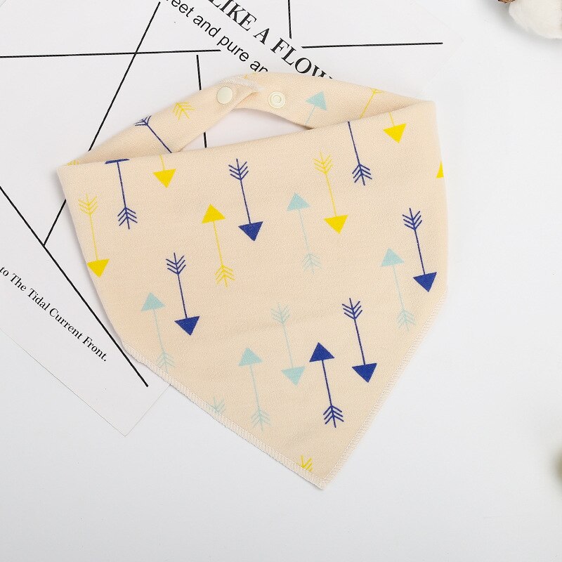 1 stuk cartoon baby katoenen speeksel handdoek baby eet slabbetje dubbele ademende baby driehoek sjaal slabbetjes baby: 1
