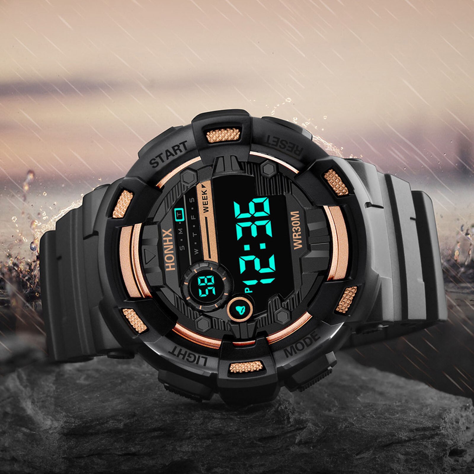 Honhx Waterdicht Heren Horloges Zes Stijlen Van Cool Sport Elektronische Horloges Led Digitale Outdoor Met Vier Knoppen Montre Homme