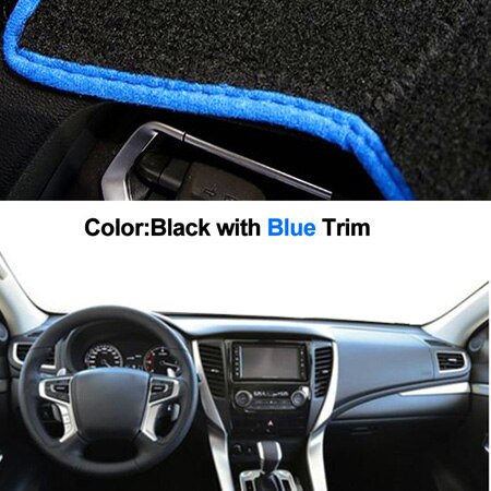 Auto Dashboard Cover Voor Mitsubishi Triton Dashboard Dashmat Pad Tapijt Zonnescherm Antislip auto Styling: Paars