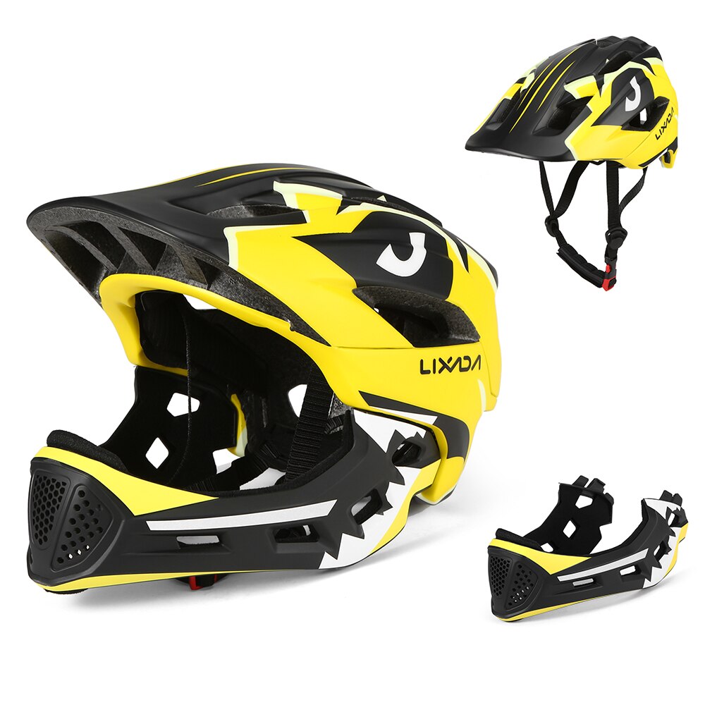 Lixada Kinderen Fietshelm Afneembare Integraalhelm Kinderen Sport Fietsen Skateboarden Rolschaatsen Veiligheid Kids Helm: YELLOW