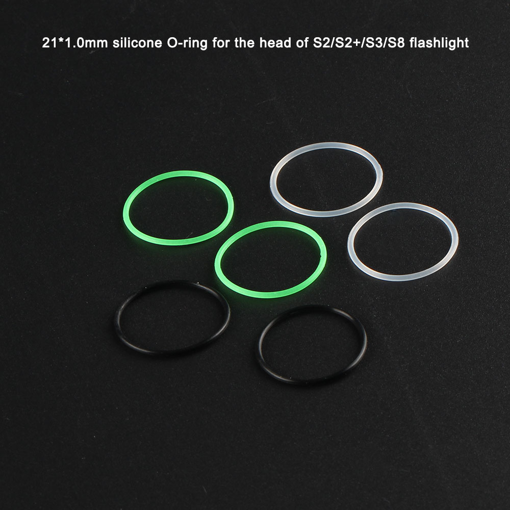 21*1.0mm siliconen O-ring voor het hoofd van S2/S2 +/S3/S8 zaklamp