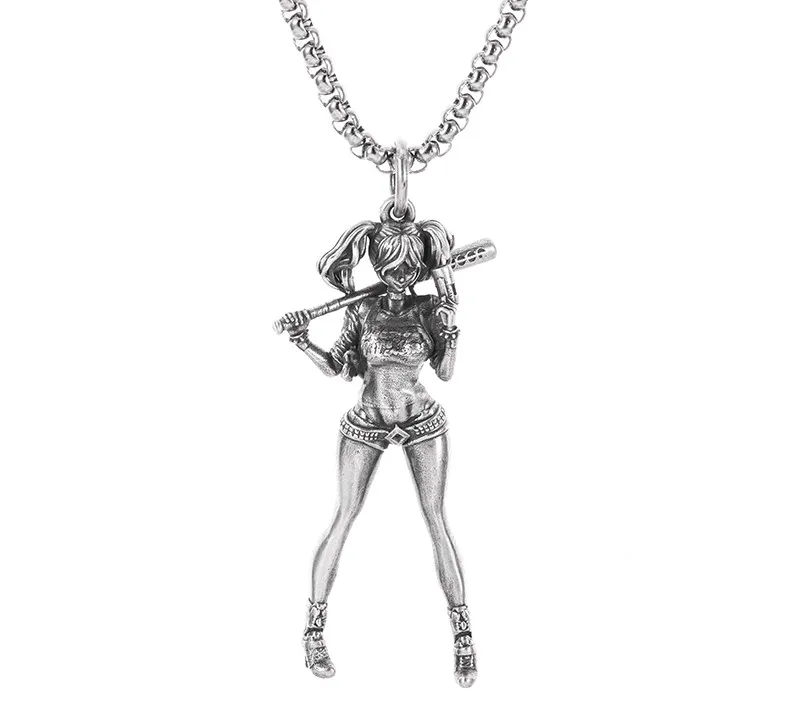 Collar gótico Vintage de la guadaña de Reaper, colgante del diablo fantasma de la vida, personalidad de los hombres, tendencia de Halloween, de joyería
