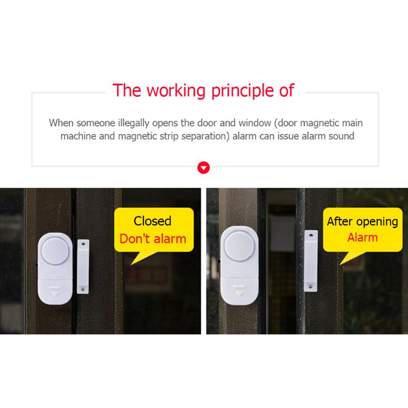 Home Security Alarm System Standalone Magnetic Sensors Independent Wireless Home Door and Window Alarm Security Burglar Alarm