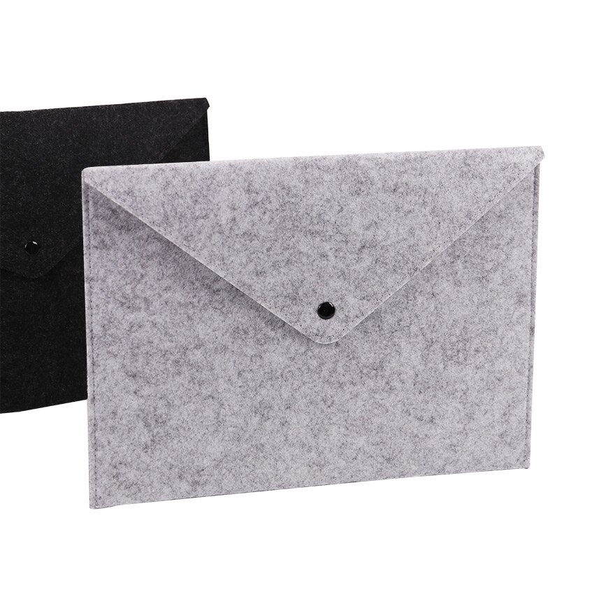 1PC Office Supplies Simple Solid A4 Big Capacity Document Bag Business Briefcase File Folders Chemical Felt Filing Products