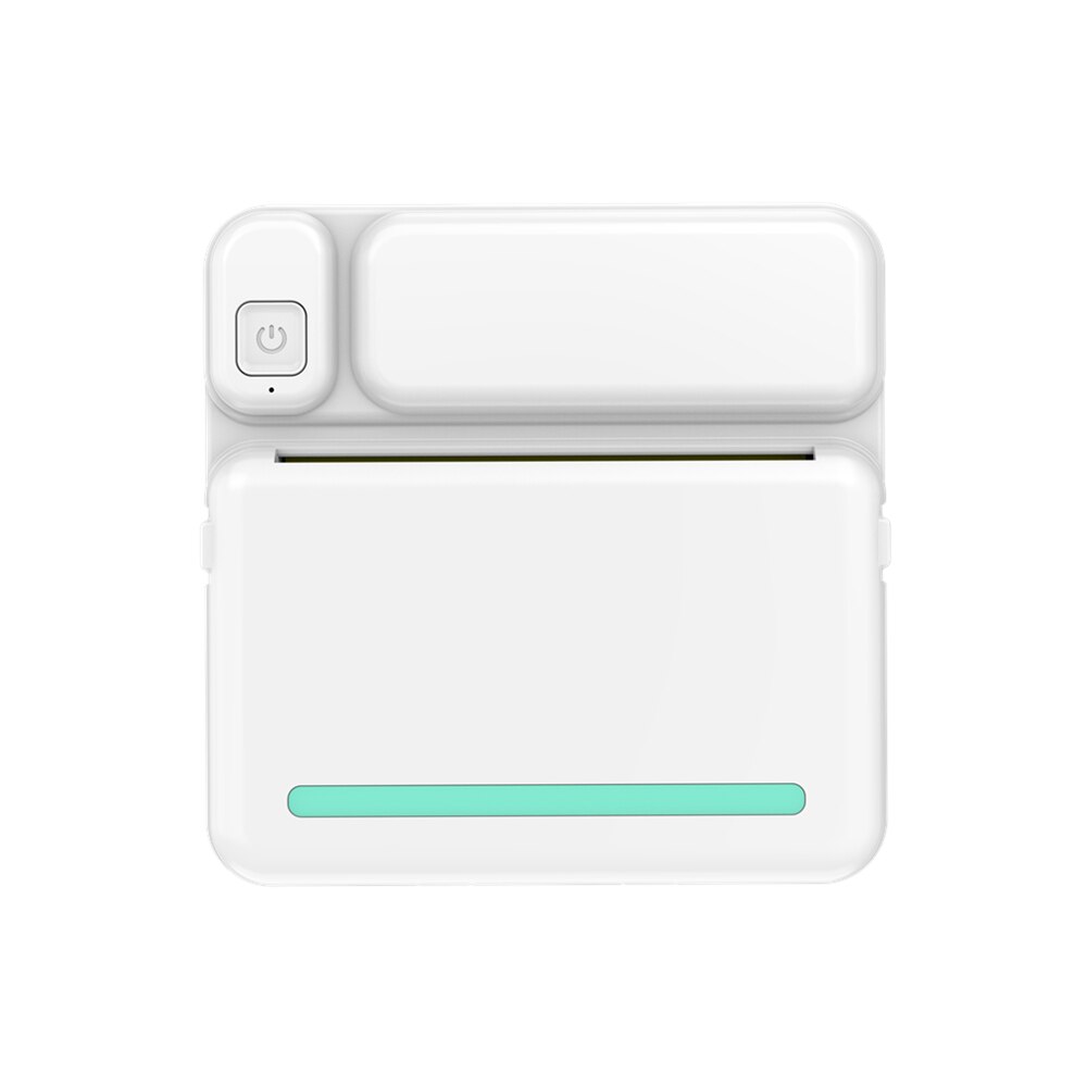 Pink Blue Portable Thermal Printer MINI Photo Pocket Thermal 58mm Printing Wireless Bluetooth Android IOS Label Notes Printer: blue set