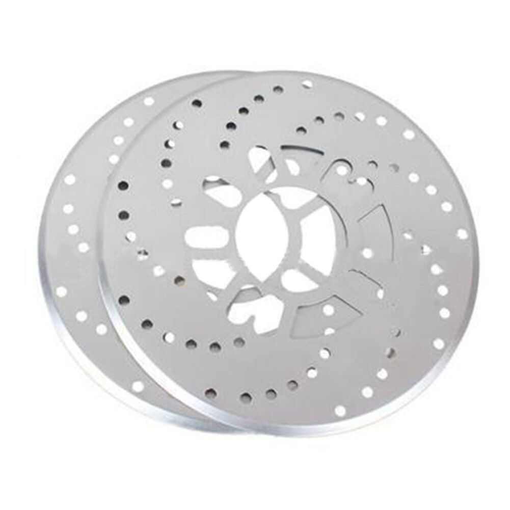 2 unids/set de modificación automática de la placa de tambor trasero de aleación de aluminio cubierta de freno de coche 26cm hoja de disco de rueda piezas de coche: Plata