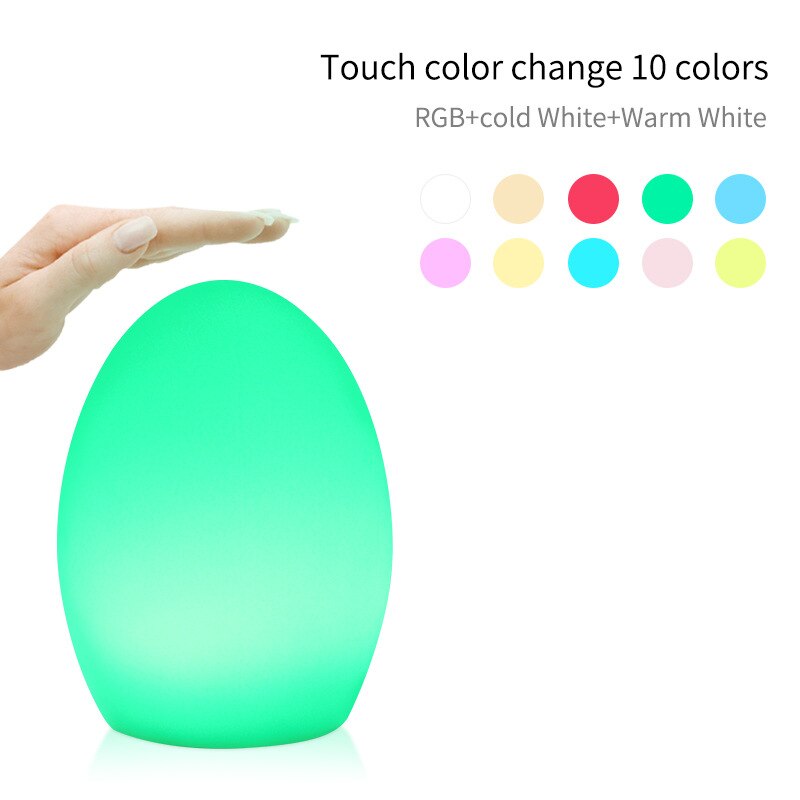 Ellipse form wifi smart bordlampe kompatibel til google home alexa stemmestyring touch ledet omgivende natlys app styret