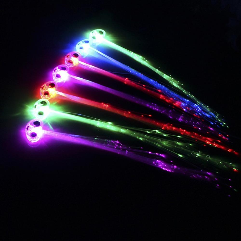 Neue Bunte Schmetterling Licht Fiber Optik Haar Zöpfe LED Perücken glühend Haarnadel Blitz-LED Haar flechten Clip Dekoration