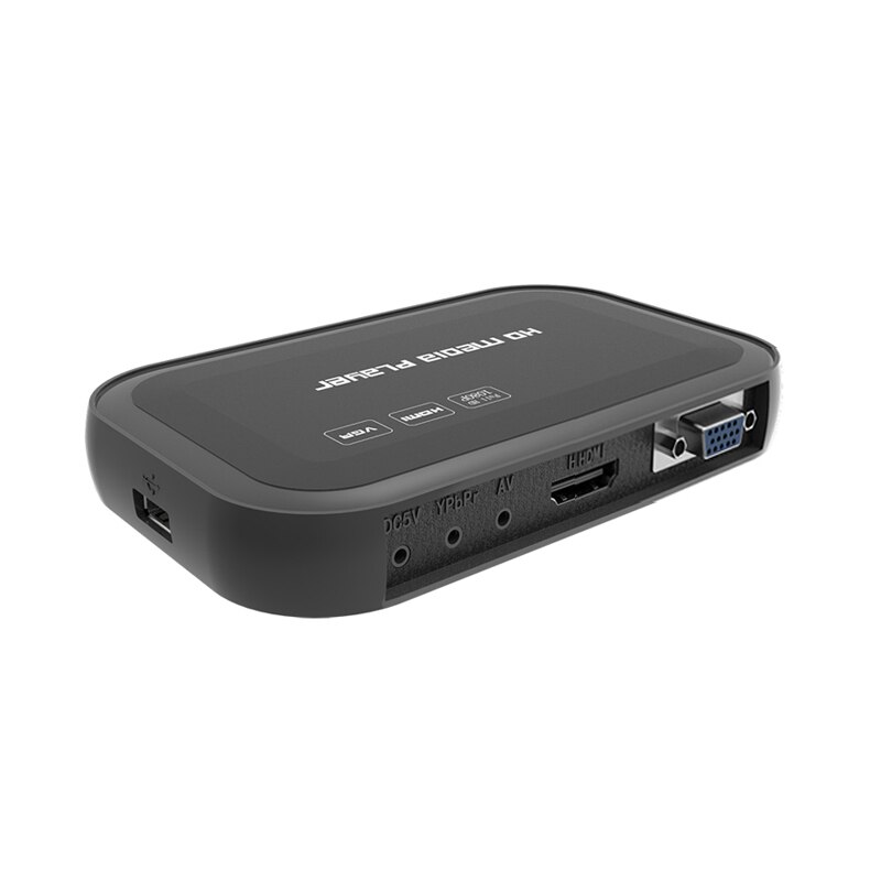 Mini lecteur multimédia Full HD 1080P, H.264, USB/SD/MMC, vidéo/Audio, prend en charge VGA/AV/HDMI, avec télécommande