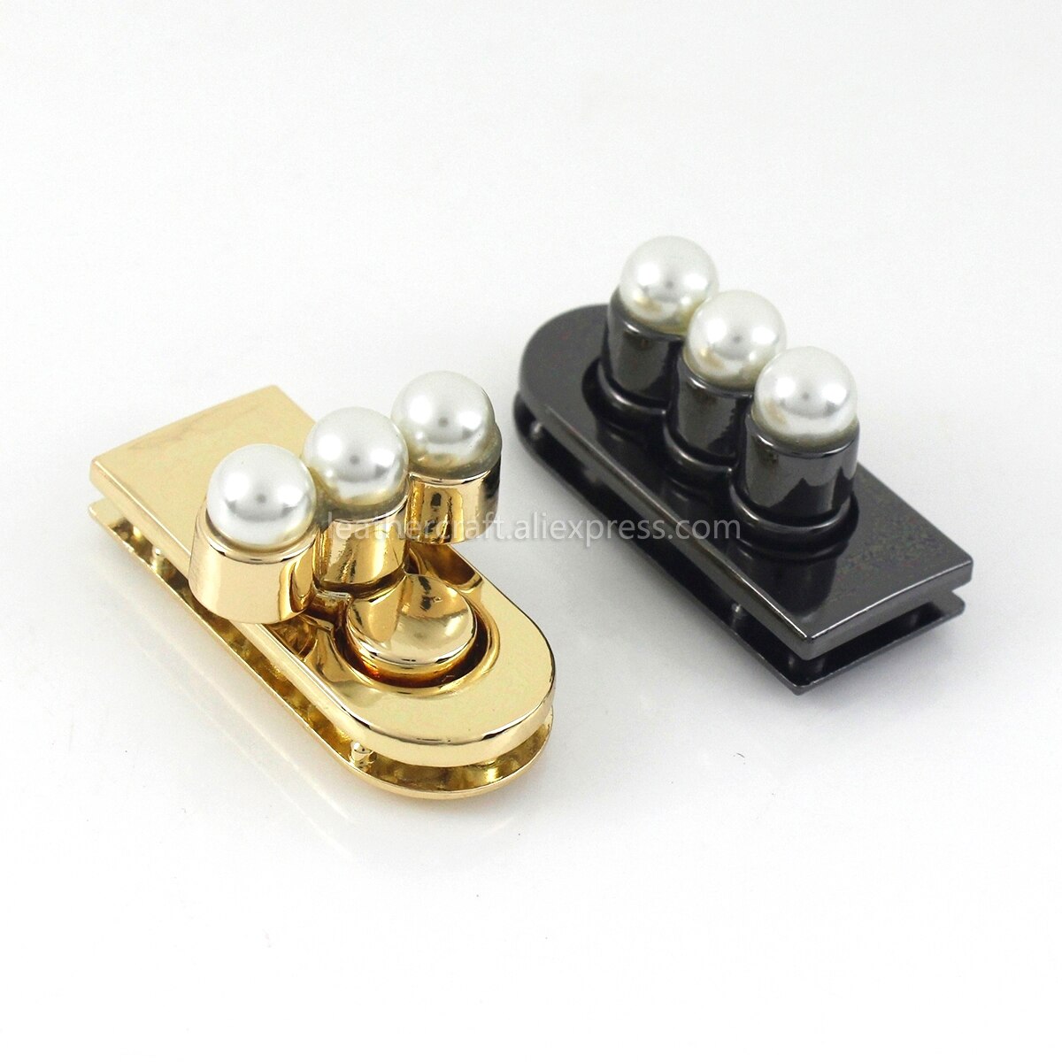 1pcs Metal Pearl Turn Lock Push Lock Clasp Bag Laggage Purse Leather Craft Closure DIY Hardware Accessories
