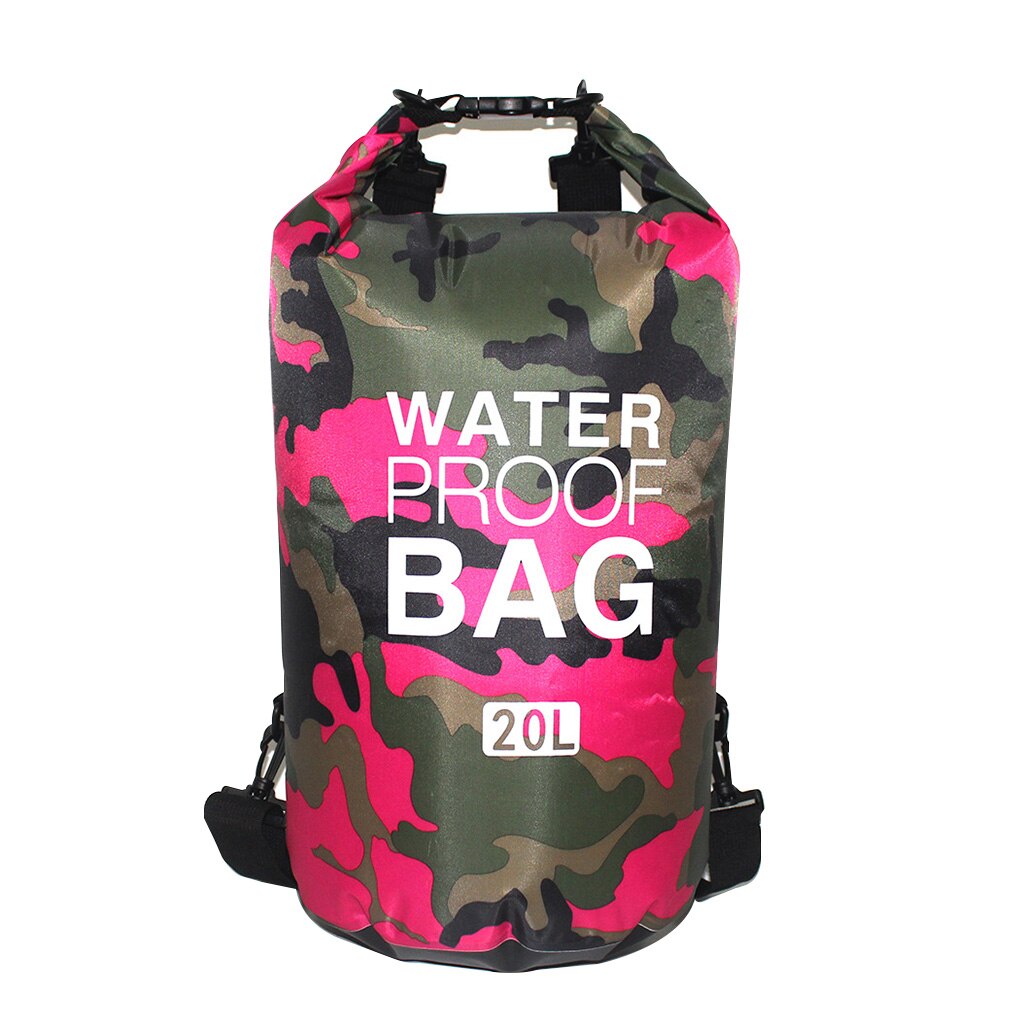 Foldable PVC Waterproof Dry Bag 2L 5L 10L 20L 30L Camo Outdoor Diving Man Women Beach Swimming Bag Rafting River Ocean backpack: 20L  no.29