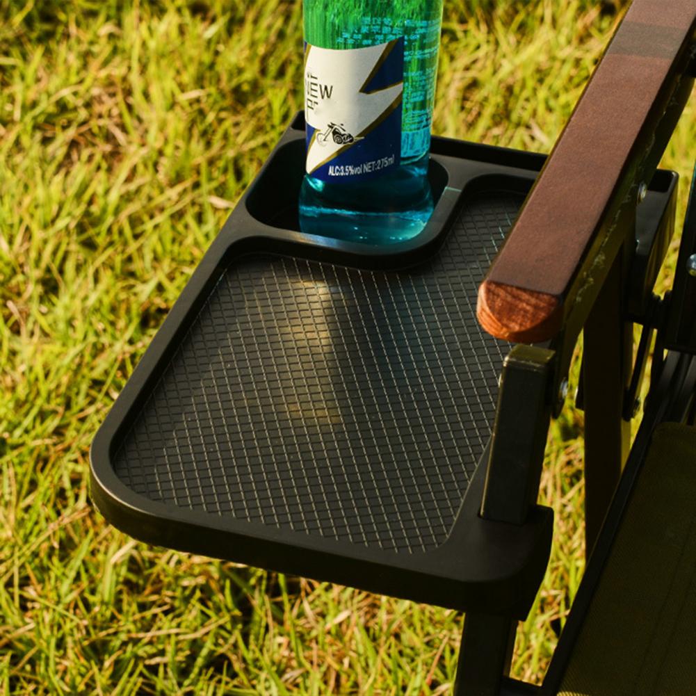 Camping Stuhl Regal mit Tasse Camping Stuhl Ablage Liege Stuhl Seite Tablett Angeln Stühle Ablage Snack Organizer