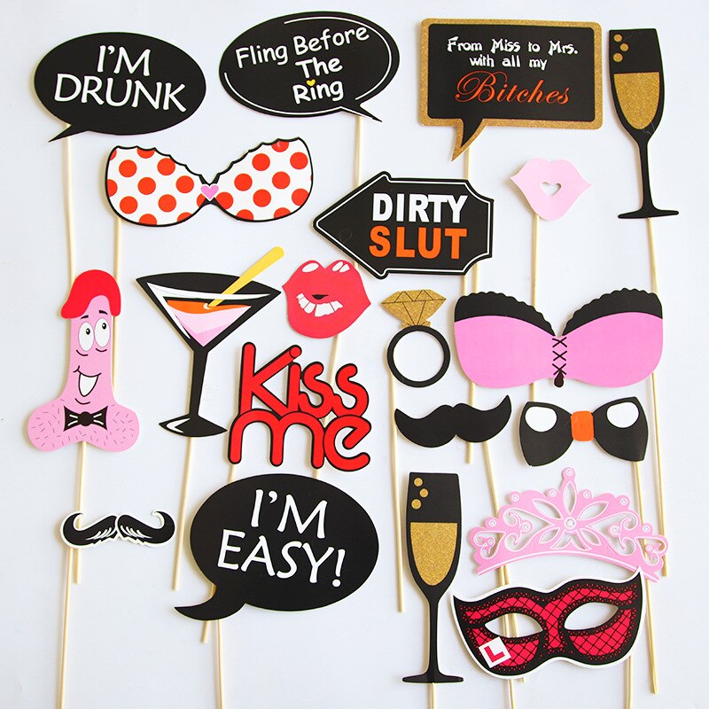 Photo Booth Props Party Masks Hat Mustache Lip photobooth props Wedding Party Decoration Birthday Party Favor funny photo booth