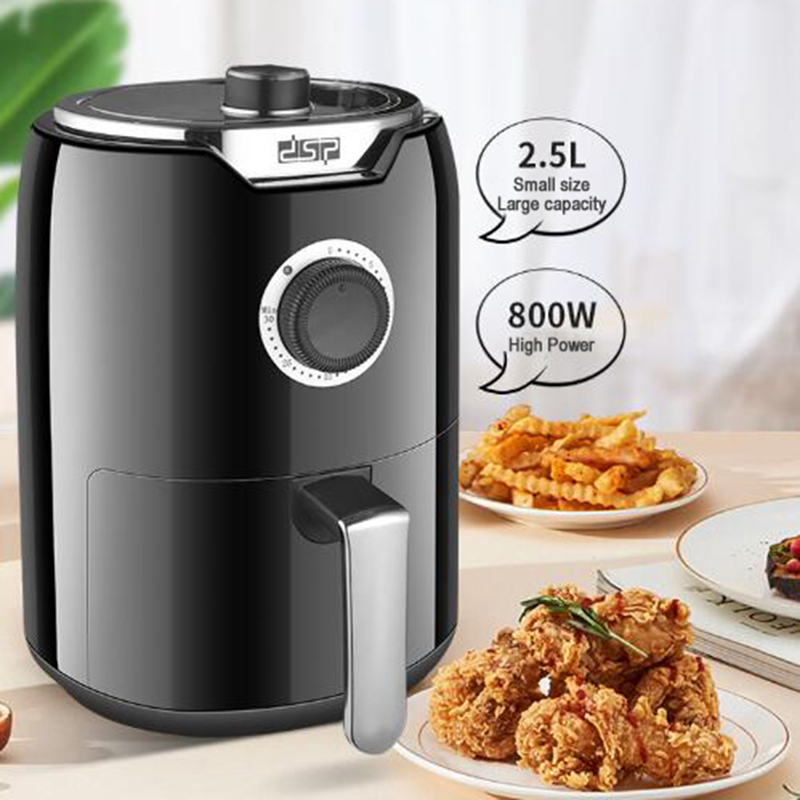 Household 2.5L Air Fryer Multi-Function Electric No Oil Mini Air Fryer Oven Small Baking Cake Pizza Chips Compact