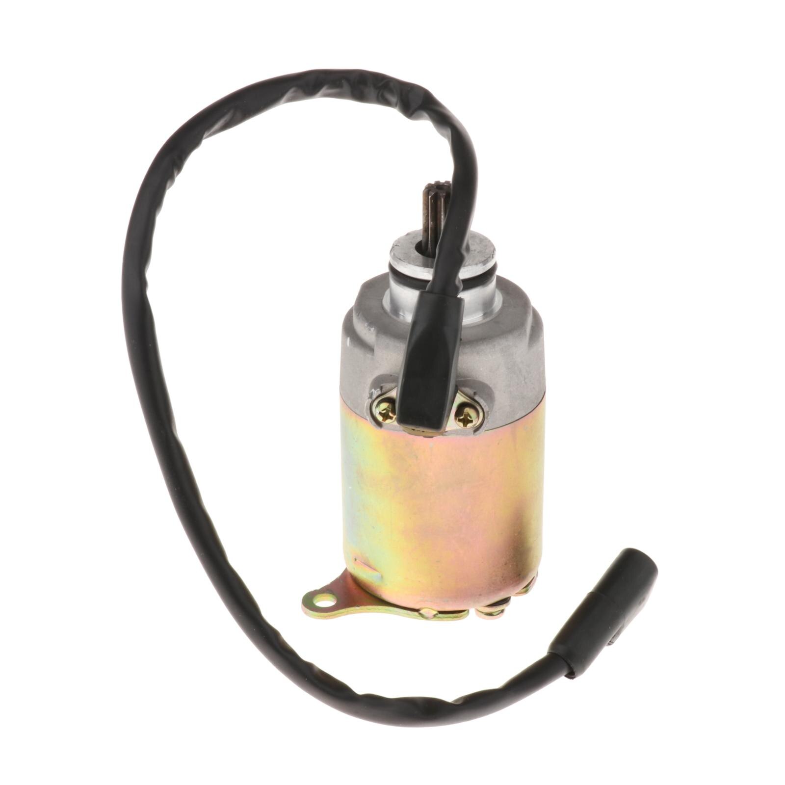 9 Tooth Electric Starter Motor for GY6 150cc Engine ATV, made of material,Easy to Install