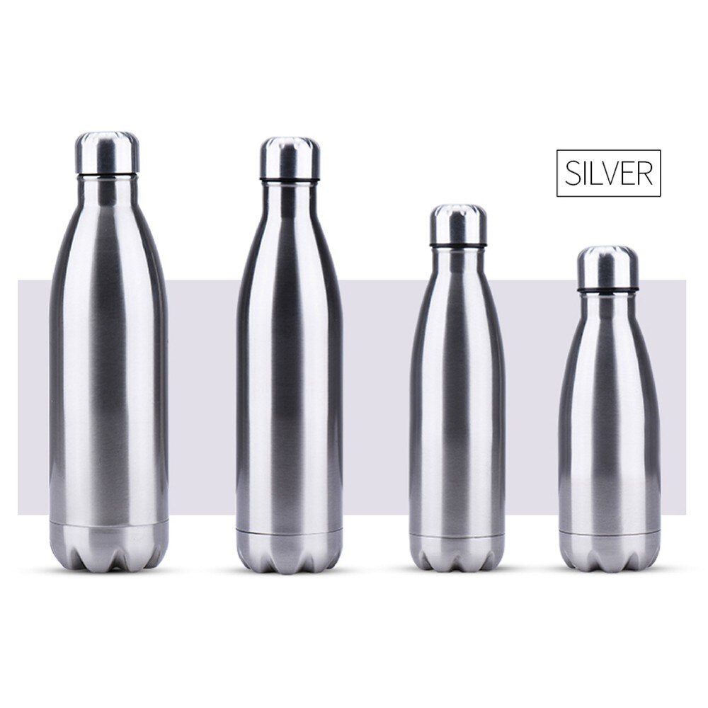 Rustfrit stål termokop rejse kaffekrus med låg bil vandflaske vakuumkolber termokop til: 750ml / Sølv