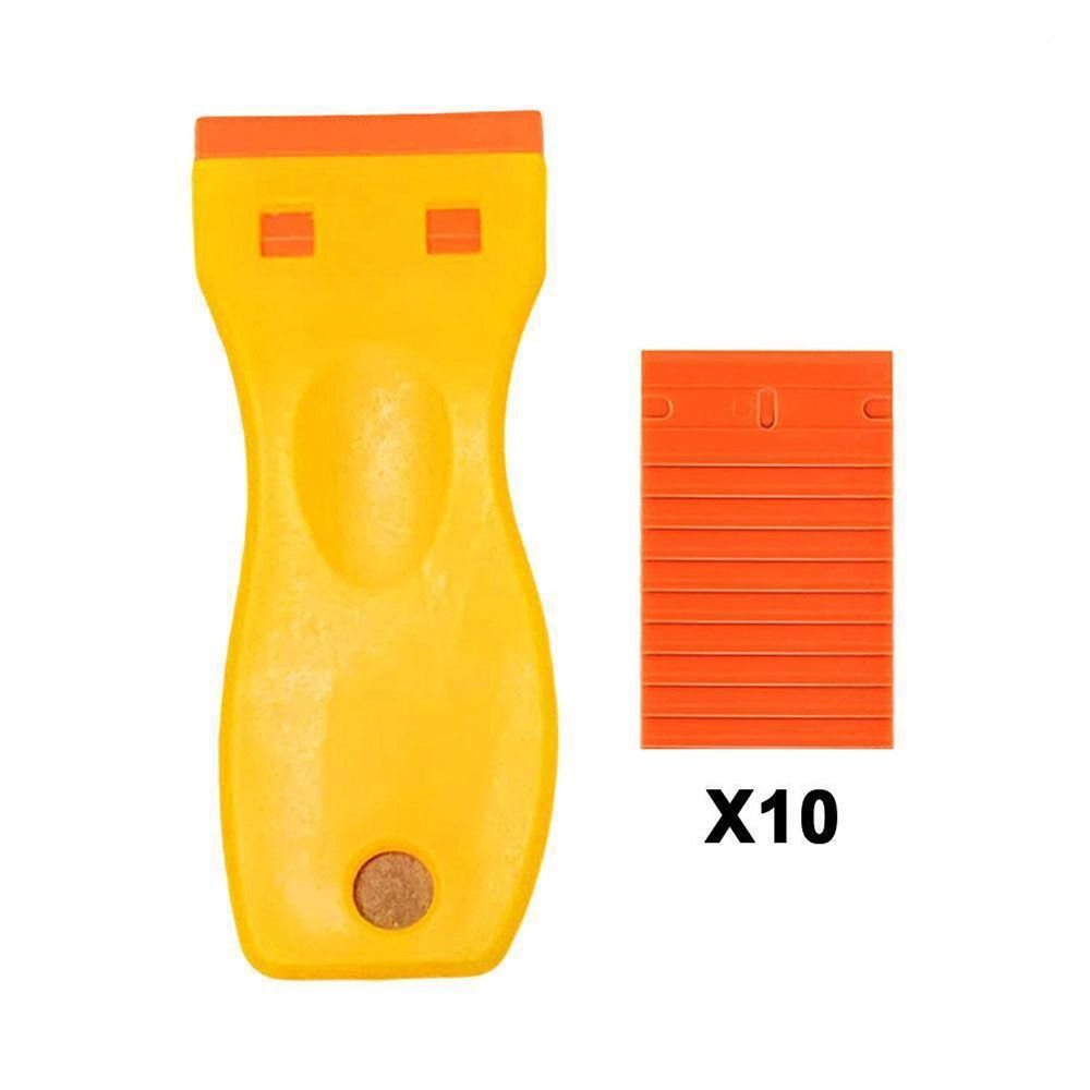 Multifunctional Glue Removal Shovel Plastic Household Cleaning Stain Remover Spatula Glass Removal Car Film Tools: Silver