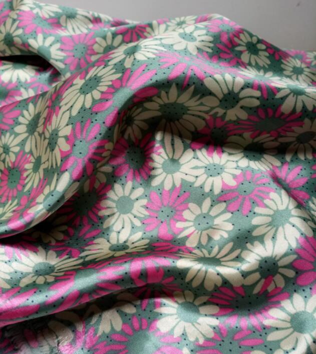 Dekoration blankt stof dejligt hjerte trykt charmeuse stof polyester tilda håndværk tørklæde bånd materiale satin stoffer: B