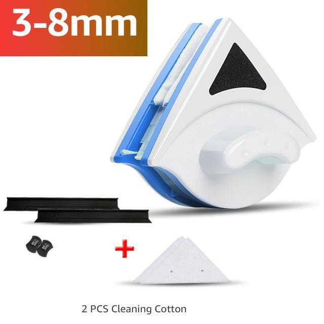 Magnetic Glass Brush Double Side Glass Cleaning Brush For Window Cleaning Household Cleaning Tool Magnetic Window Cleaner Glass: 3-8mm  blue
