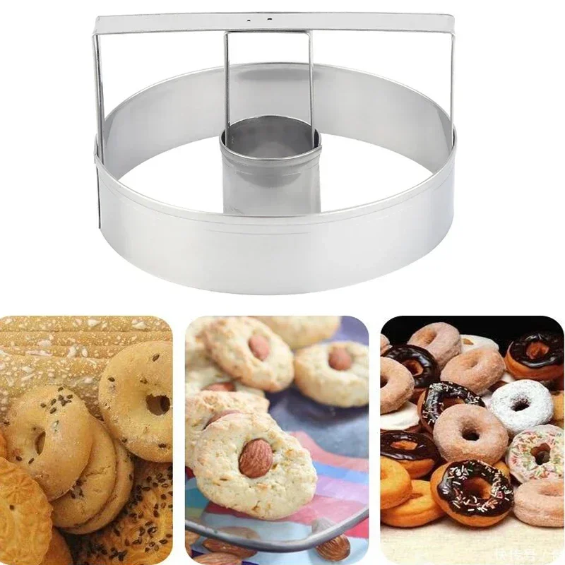 Molde para rosquillas de acero inoxidable DIY, herramientas para decorar pasteles, postres, cortador de pan, herramienta de molde para hornear en la cocina