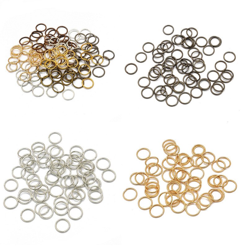Ensemble de 200 anneaux de cheveux tressés, 0.8x8mm, petite ouverture, perle, Dreadlock, Clip, tresse pour tresses africaines, accessoires décoratifs
