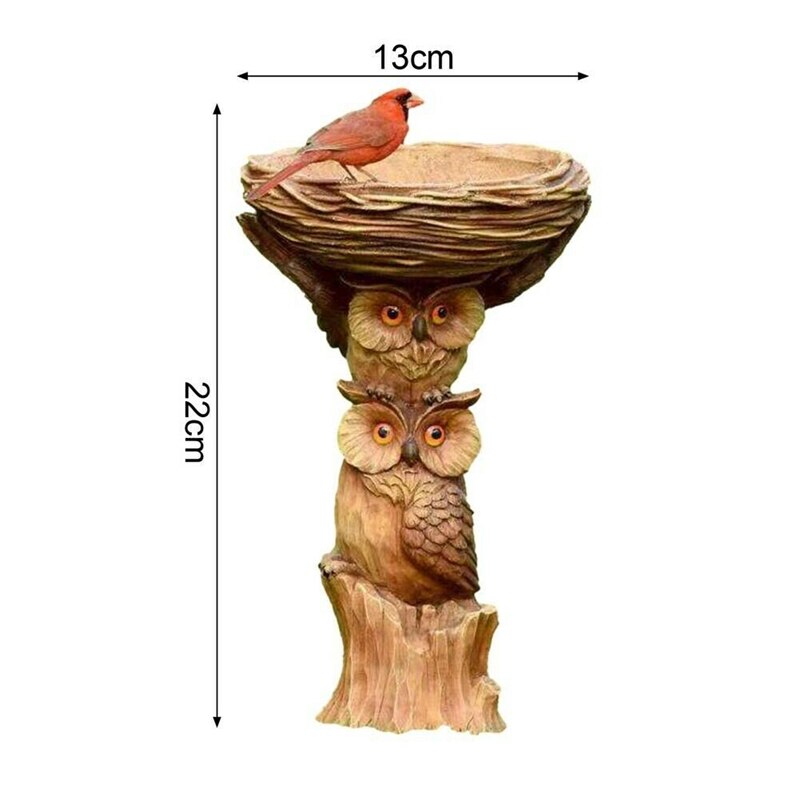Plateau de bain et mangeoire pour oiseaux, piédestal, oiseau de jardin, plateau de bain en plein air, disque de hibou