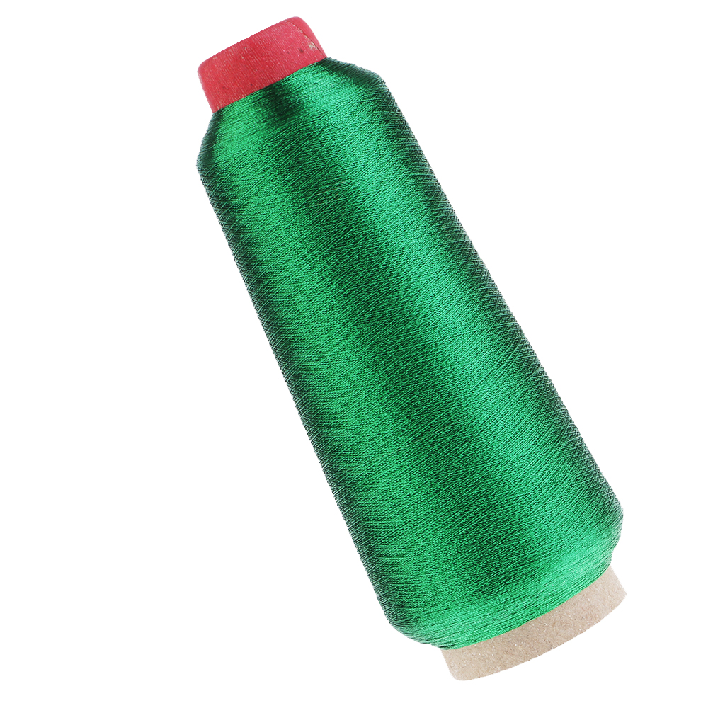 Hilo de bordar de punto de cruz para ordenador, tejido de hilo metálico para manualidades, suministros de punto de costura DIY, suministros de DIY para muñecas para ropa: Green