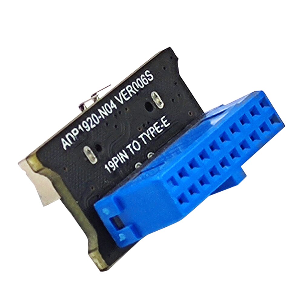 USB 3.0 wewnętrznego 19-Pin płyty głównej do USB 3.1 typu E kluczowym 20-Pin Panel przedni Adapter konwertera do PCI/podwozie