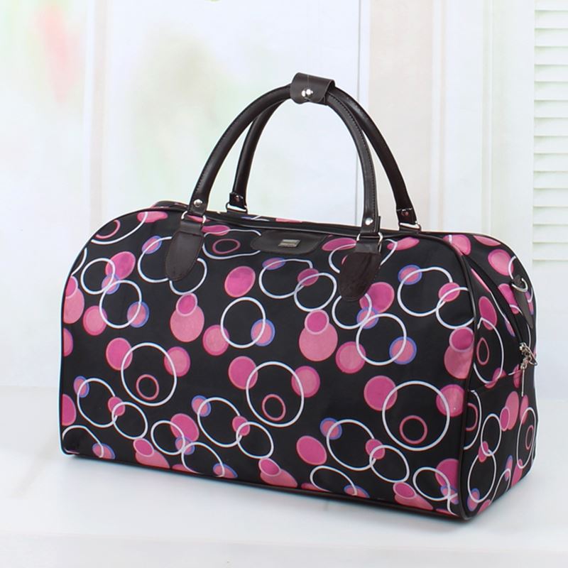 Freies Neue Reisen Tasche Plus Größe Männer Frauen T Duffle Taschen Gepäck Handtaschen L Größe: Rosa Kreis