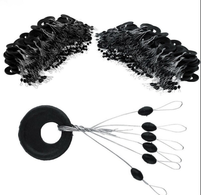 100 Fishing Bobber Stopper Float Line Olive-Shape Stoppers Stops Beans Tackles Fishing Tools