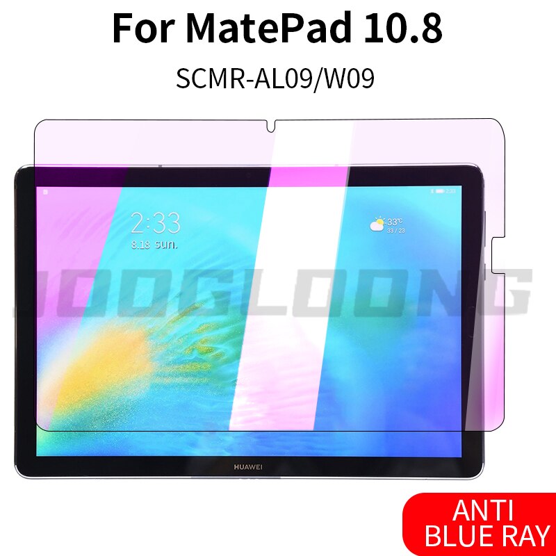 Tempered Glass For Huawei MatePad Pro 10.8 10.4 Inch Protective Glass For Mate Pad M6 8.4 V6 T10 T10S 10 Tablet Screen Portector: MATEPad 10.8 Blue