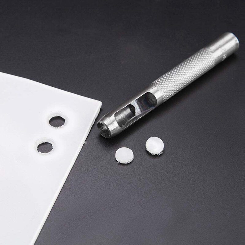 10Pcs Round Steel Hollow Punch Set 1-10 mm Leather Craft Hollow Hole Punch Tools for Leather Watch Band Shoe Eyelet