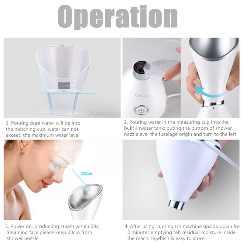 Nano Facial iónica vapor humectante limpiador limpieza profunda vaporizador cara rociador vapor Facial belleza cara vapor dispositivo