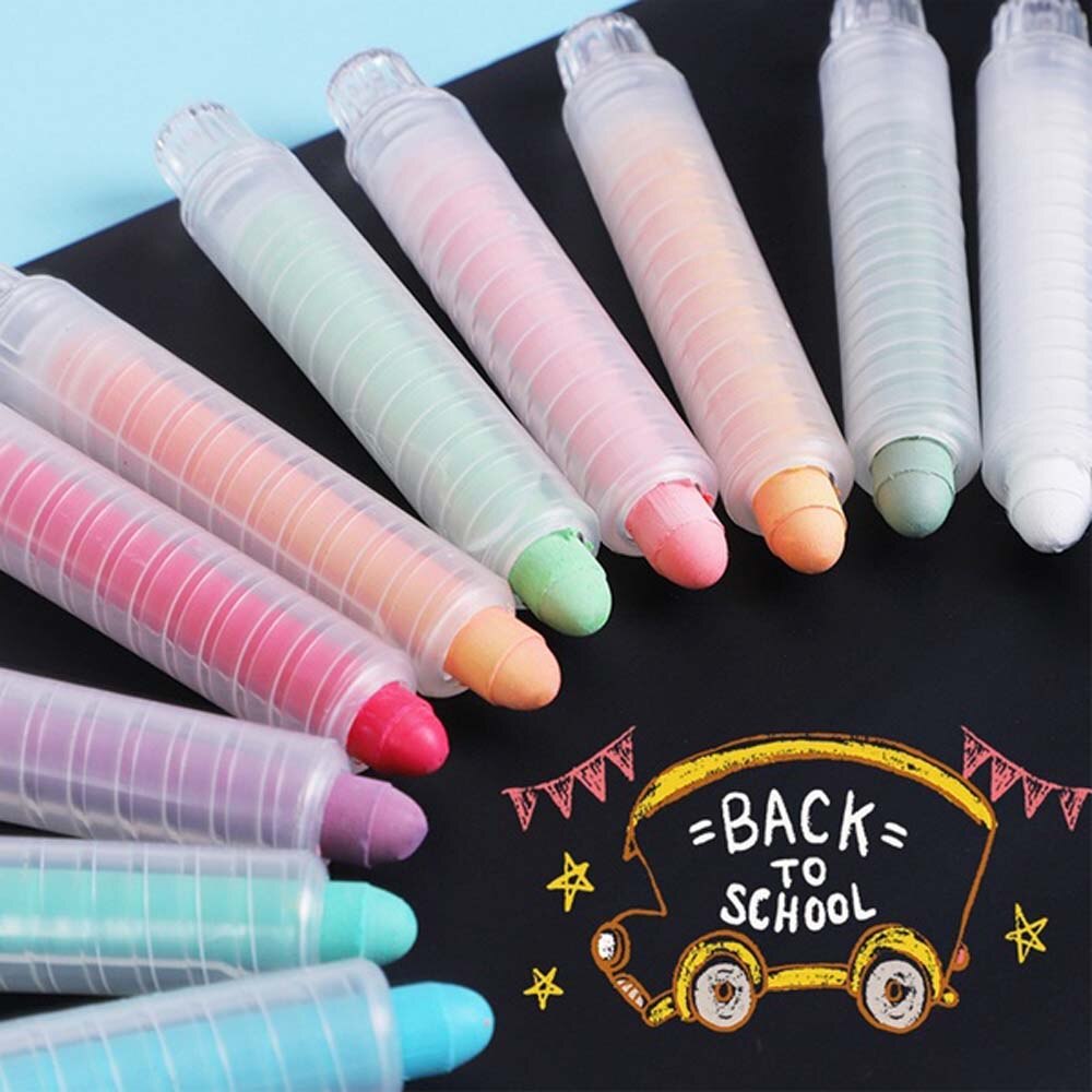 6/12 Pcs Chalks Water-Soluble Dust-Free Color Chalk Drawing Board Erasable Solid Chalk Is Not Easy To Break Drawing Chalks For