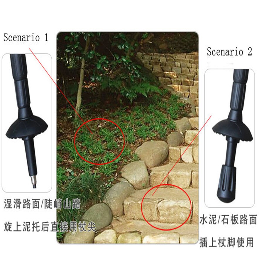 2PC hammer trekking pole spare rubber end cap rubber tip end cap hammer outdoor sports tool W