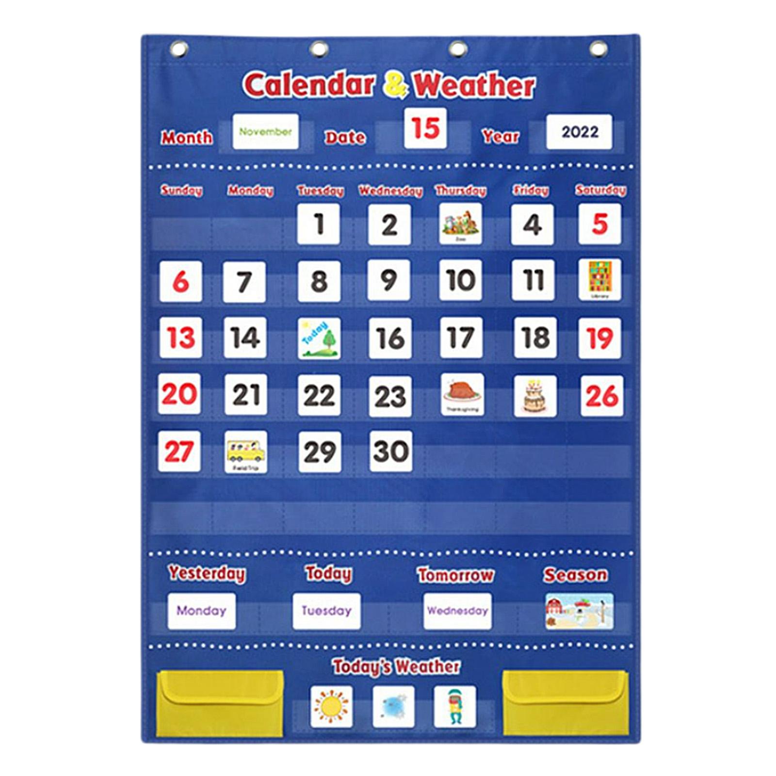 Kalender &Ampere; nasser Tasche Diagramm FrüHenne Bildung Spielzeug FrüHenne Lernen Liefert Bausatz für Zauberstab Homeschool Kleinkinder freundlicher ändern 3 +