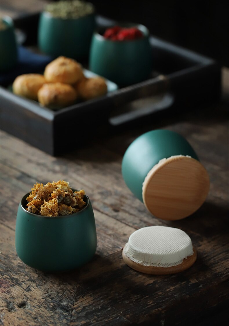 Ceramic Tea Caddies tea bag storage box smell proof container tea storage tea organizer canister set kitchen D166