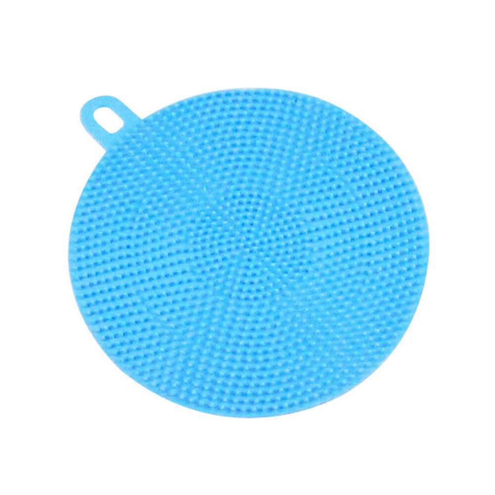 1pc groentereinigingsborstel afwasspons multifunctioneel fruit groente bestek keukengerei borstels keukengereedschap: Blauw