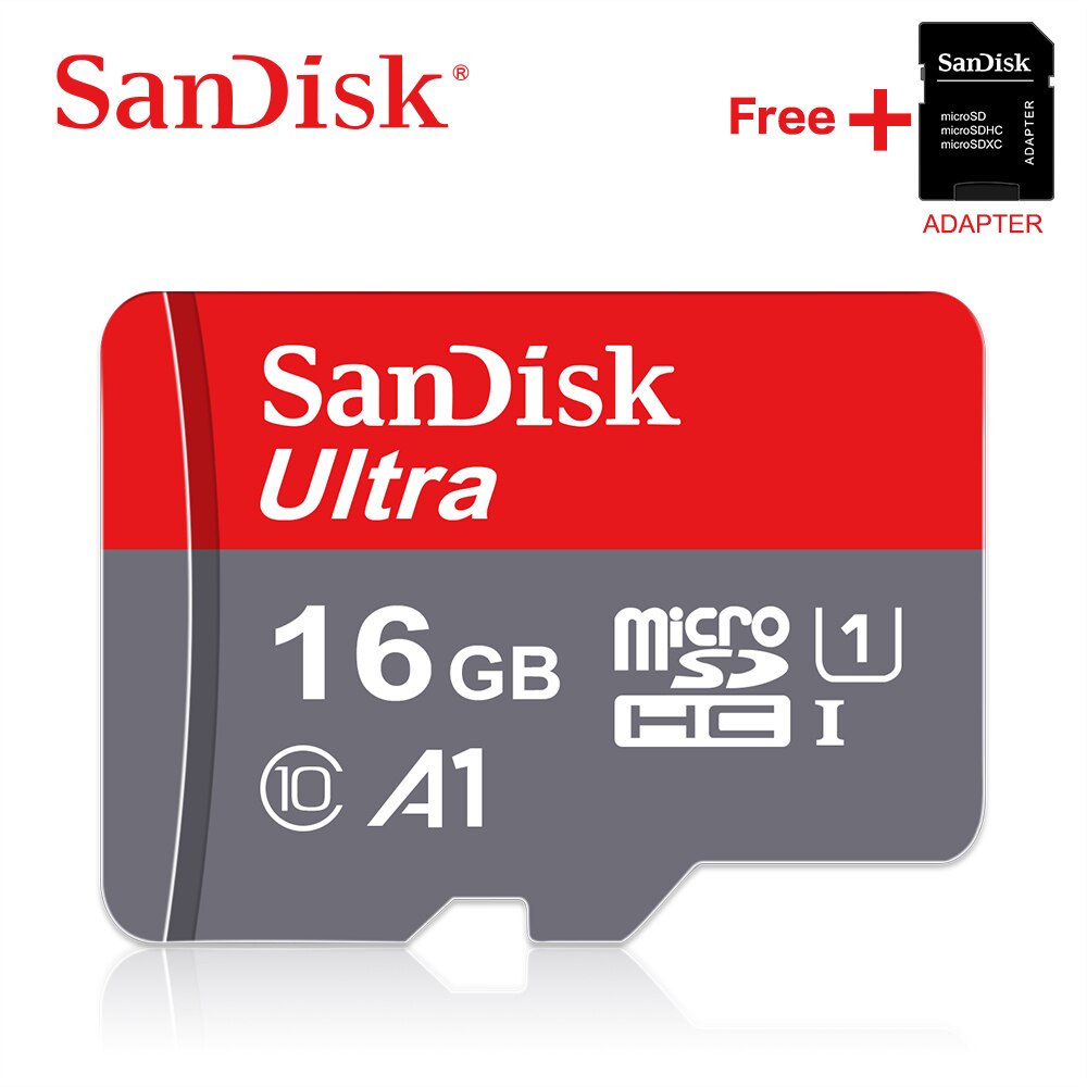 SanDisk Ultra tarjeta de memoria de 400GB 256GB 200GB 128GB 64GB 98 MB/S 32GB tarjeta Micro sd de 16 GB Class10 UHS-3 A1 flash tarjeta SD/TF Microsd: SanDisk-adapter