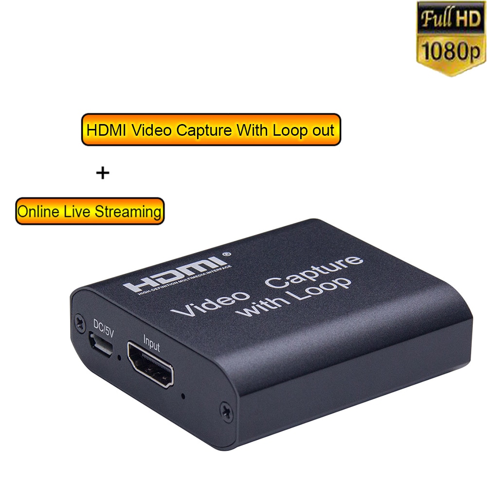 Video Capture Device 1080P With HDMI Loop-Out Video Capture Disk Game Capture Card For Windows Android And MacOS HD Capture