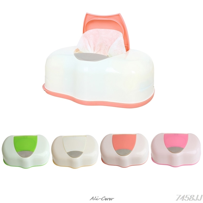 Tissue Box Wet Wipes Plastic Case Toilet Paper Storage Case Napkin Meals Paper Organizer Refillable Container 80 Sheets Storage