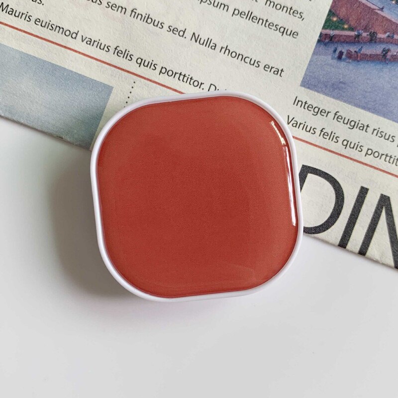 Support de téléphone portable de poignée d'airbag rétractable de colle de chute carrée pour des iphone samsung xiaomi support de support de couleur unie: 6Coral