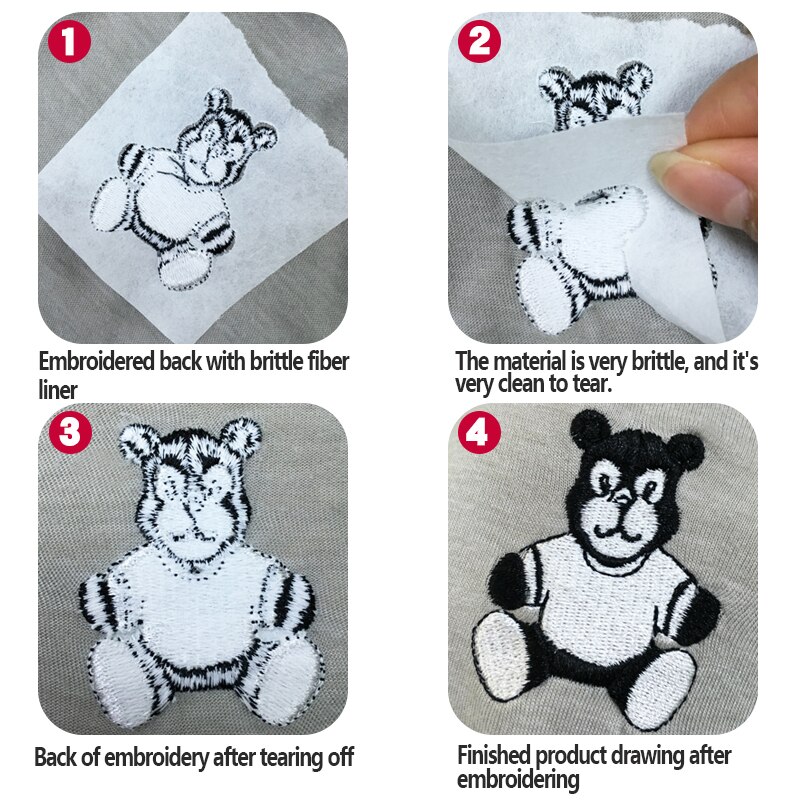 Computer Thuis Borduurmachine Naaimachine Bodem Voering Doek Stability1080 Scherpe Fiber 60G-80G Dikke Een Roll scheuren