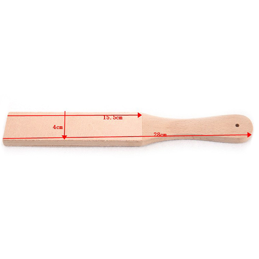 Dual Sided Leather Blade Strop Cutter Razor Sharpener Polishing Wooden Handle Sharpening Strop Kitchen Tool Gadgets