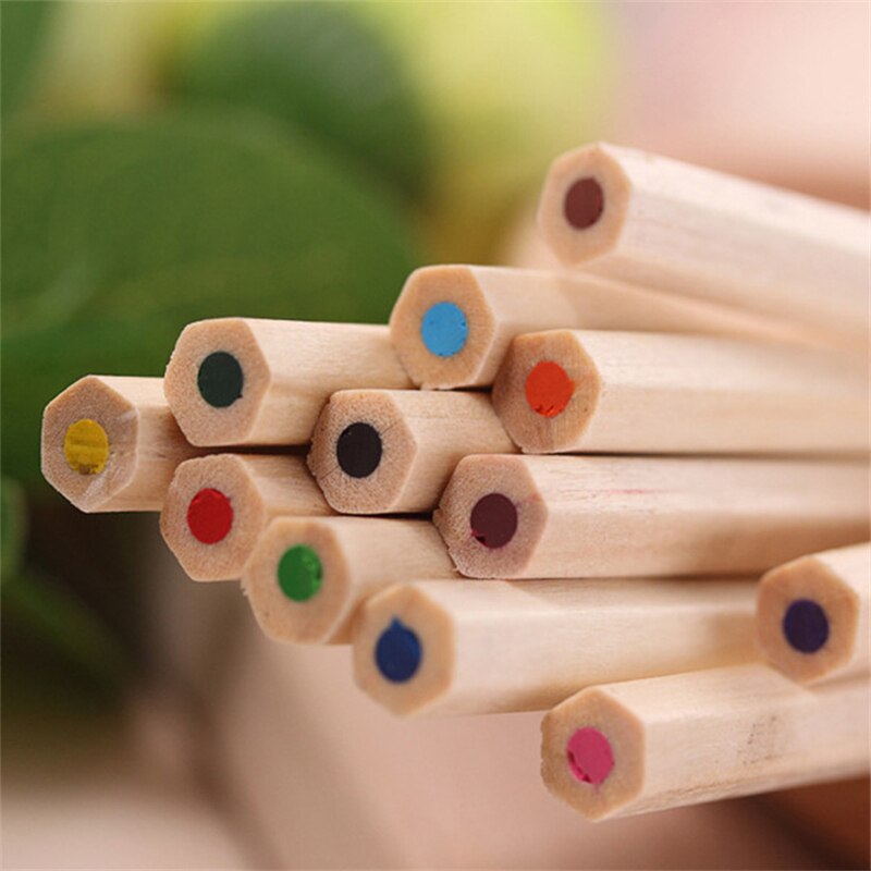 24 Lápices De Colores De Madera 7 En 1 – Mina Multicolor Graduable – Set De Arte Creativo Para Niños Y Adultos