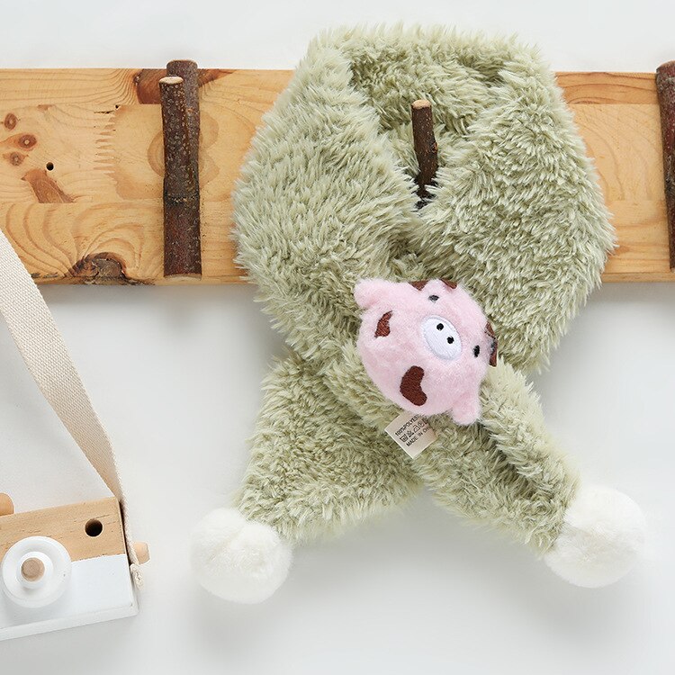 Kit écharpe + Masque Chaud Enfant Rose - En Peluche Douce - Pour Ski, Patinage, Hiver - Taille Unique