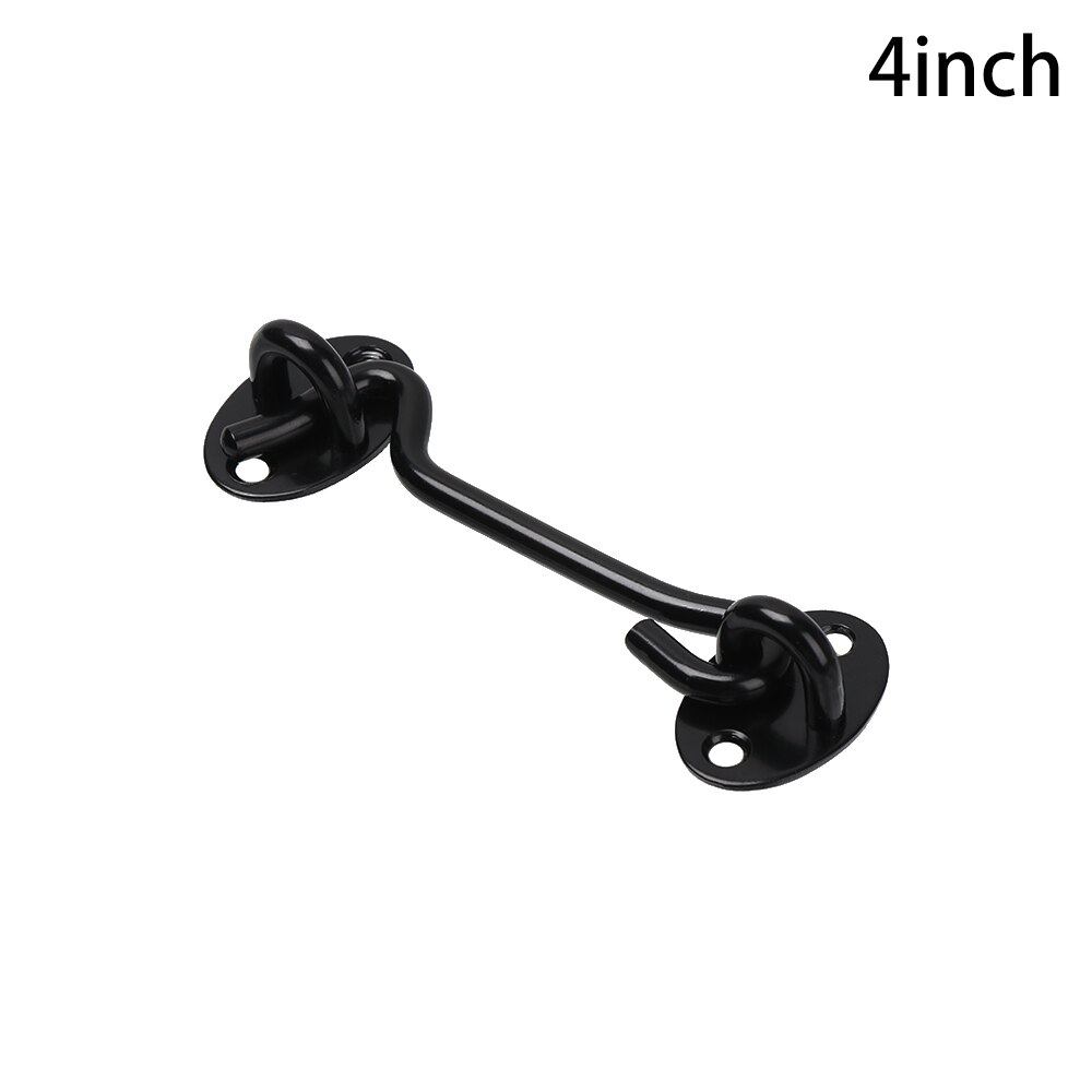 Stainless Steel Cabin Hook Furniture Window Catch Lock Shed Gate Door Eye Bolts Catch Holder With Install Screws Fittings: 4inch