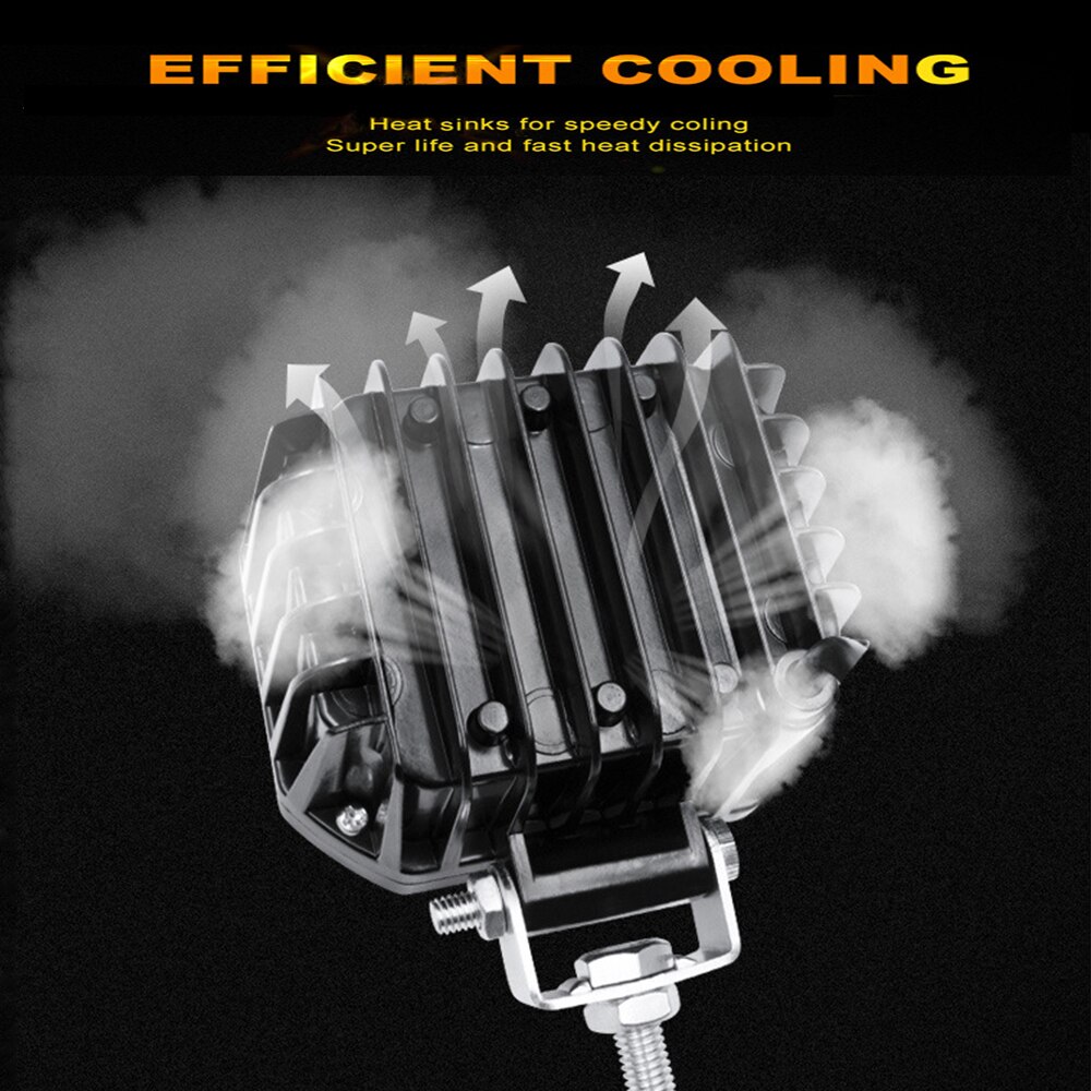 6D Lens 5 Inch Round Square Led Work Light For Car 4x4 Offroad Truck Boat UAZ ATV 12V 24V Led Angel Eyes Driving Lights。