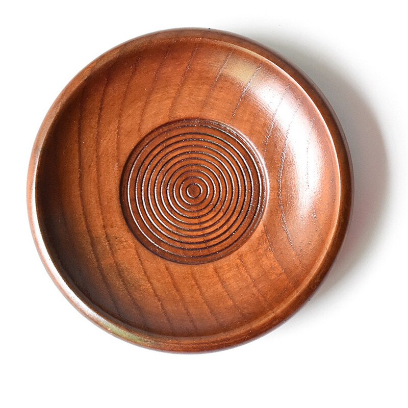 XZJJA 7.5-15cm Ronde Servies Kleine Houten Plaat Keuken Brood Fruit Dessert Schotel Massief Hout Snack Lade Thuis trinket Gerechten