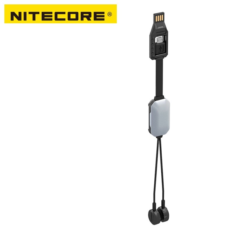 NITECORE-cargador USB portátil LC10 para exteriores, magnético, para cilíndrico, batería de ion de litio recargable, 1A MAX DC 5V, con sensor de luz